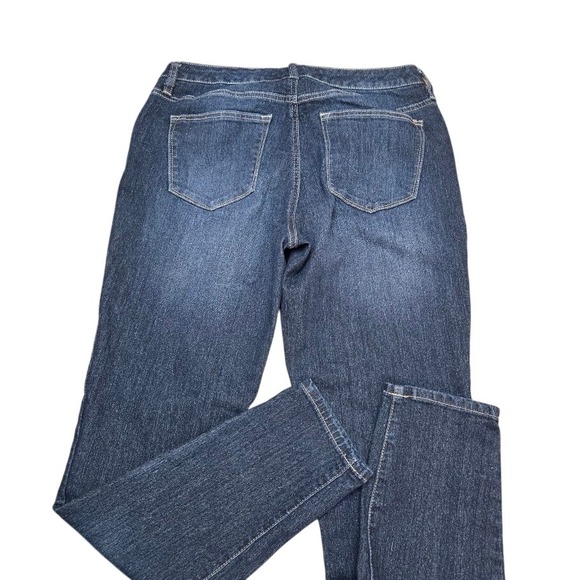 New Directions Dark Wash Skinny Jeans Zipper Detail Womens Sz 10R - Picture 2 of 9